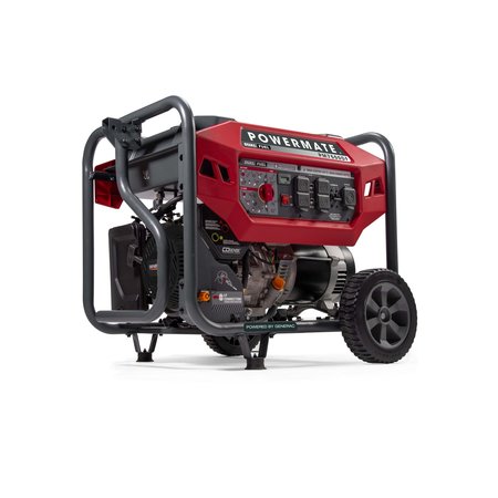 POWERMATE Portable Generator, Gasoline/Liquid Propane, 6,000 W/5,640 W Rated, 7,500 W/7,180 W Surge P0081800